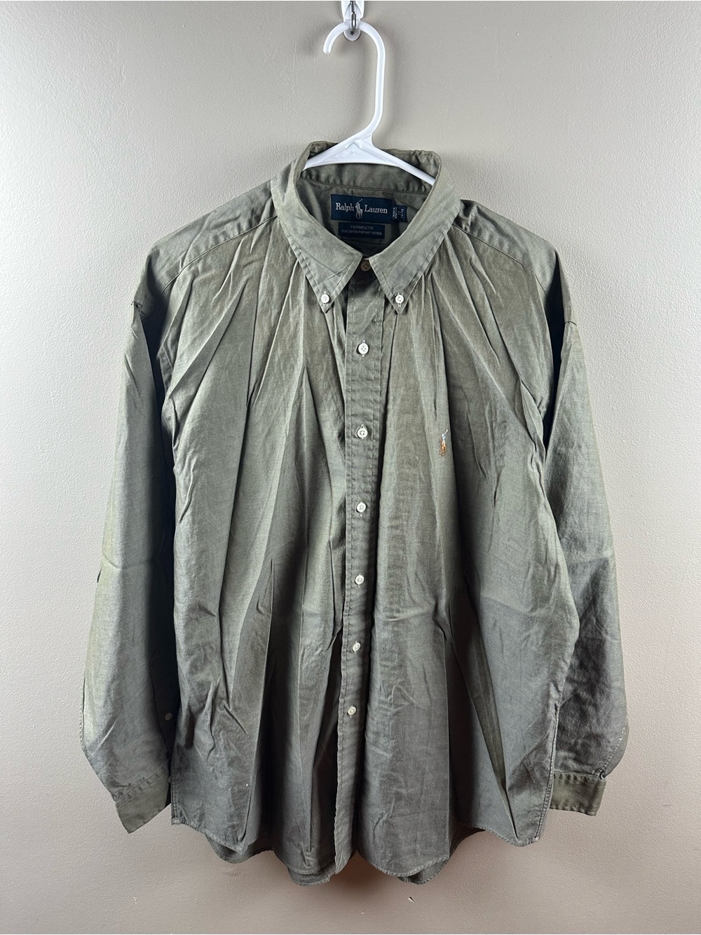 Ralph Lauren Olive Green Long-Sleeve Button-Down Shirt
